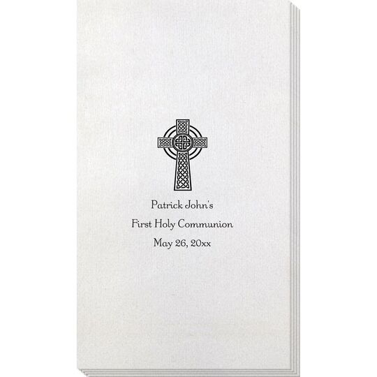 Traditional Celtic Cross Bamboo Luxe Guest Towels
